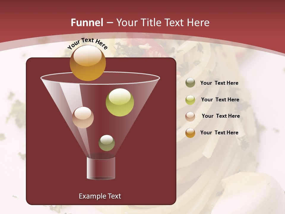 Pasta Garlic Olive Oil And Red Chili Pepper Closeup On A White Dish PowerPoint Template