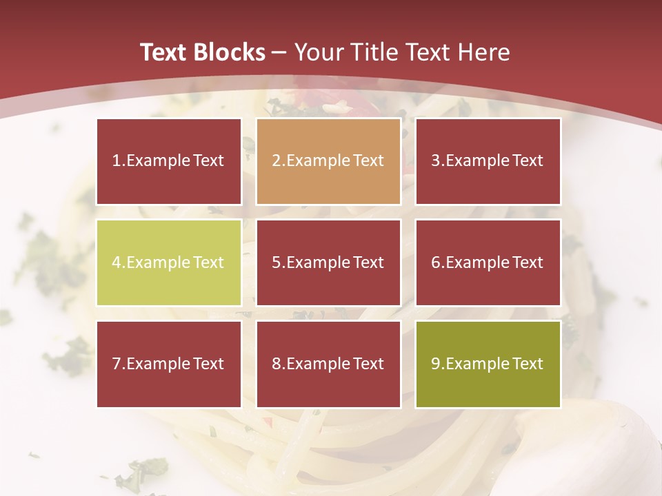 Pasta Garlic Olive Oil And Red Chili Pepper Closeup On A White Dish PowerPoint Template