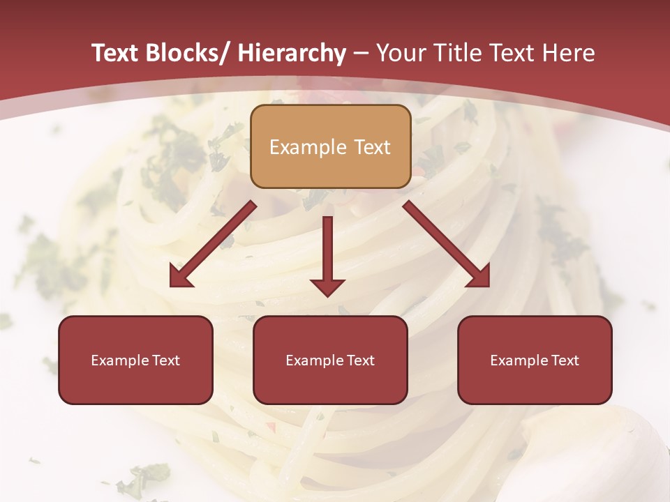Pasta Garlic Olive Oil And Red Chili Pepper Closeup On A White Dish PowerPoint Template