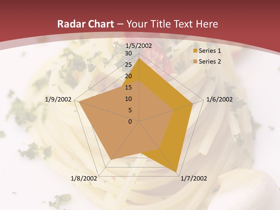 Pasta Garlic Olive Oil And Red Chili Pepper Closeup On A White Dish PowerPoint Template