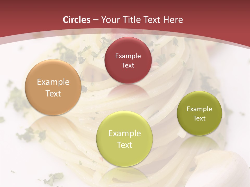 Pasta Garlic Olive Oil And Red Chili Pepper Closeup On A White Dish PowerPoint Template