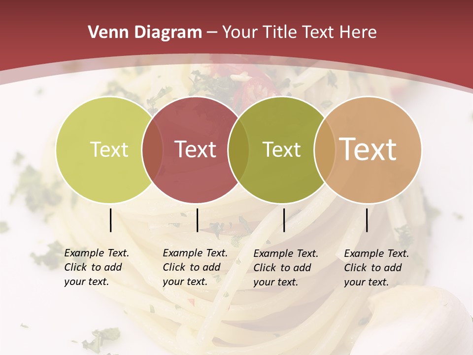 Pasta Garlic Olive Oil And Red Chili Pepper Closeup On A White Dish PowerPoint Template