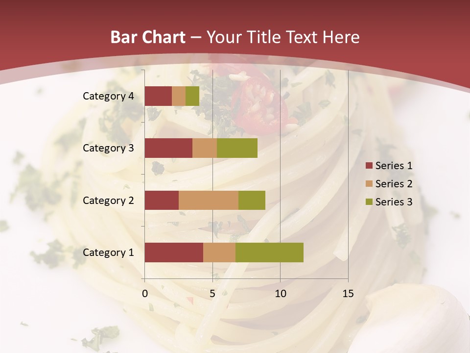 Pasta Garlic Olive Oil And Red Chili Pepper Closeup On A White Dish PowerPoint Template