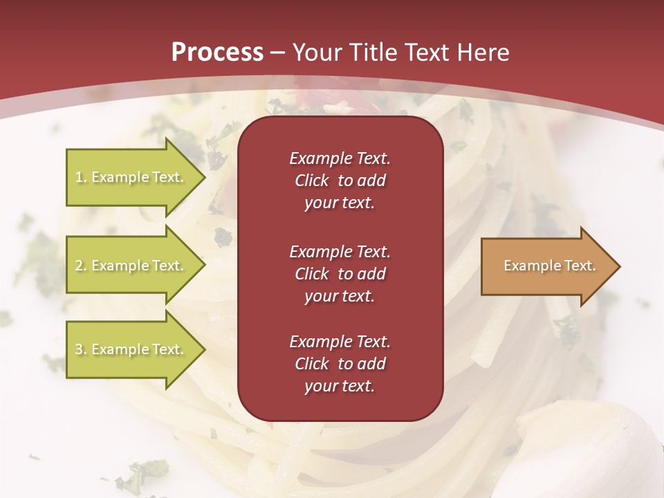Pasta Garlic Olive Oil And Red Chili Pepper Closeup On A White Dish PowerPoint Template