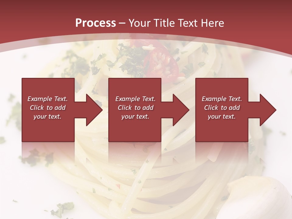 Pasta Garlic Olive Oil And Red Chili Pepper Closeup On A White Dish PowerPoint Template