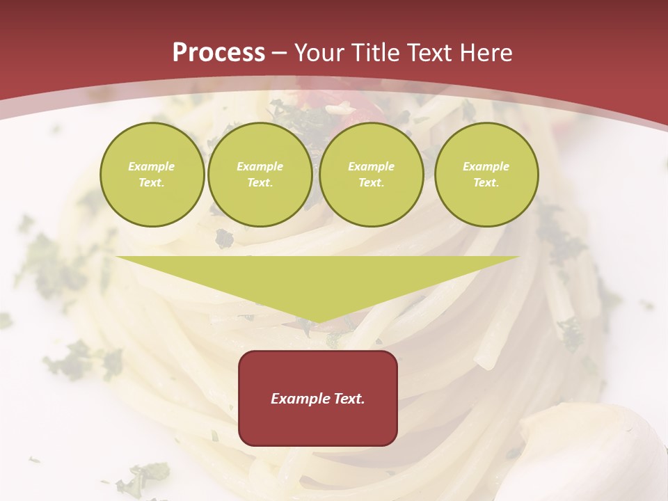 Pasta Garlic Olive Oil And Red Chili Pepper Closeup On A White Dish PowerPoint Template