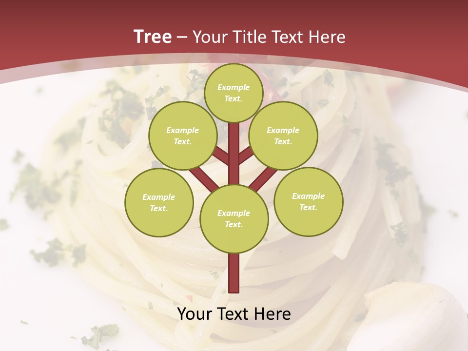 Pasta Garlic Olive Oil And Red Chili Pepper Closeup On A White Dish PowerPoint Template