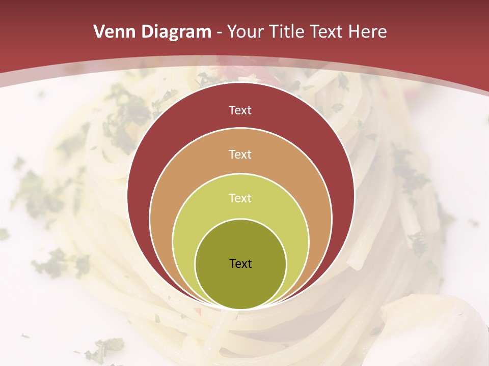 Pasta Garlic Olive Oil And Red Chili Pepper Closeup On A White Dish PowerPoint Template