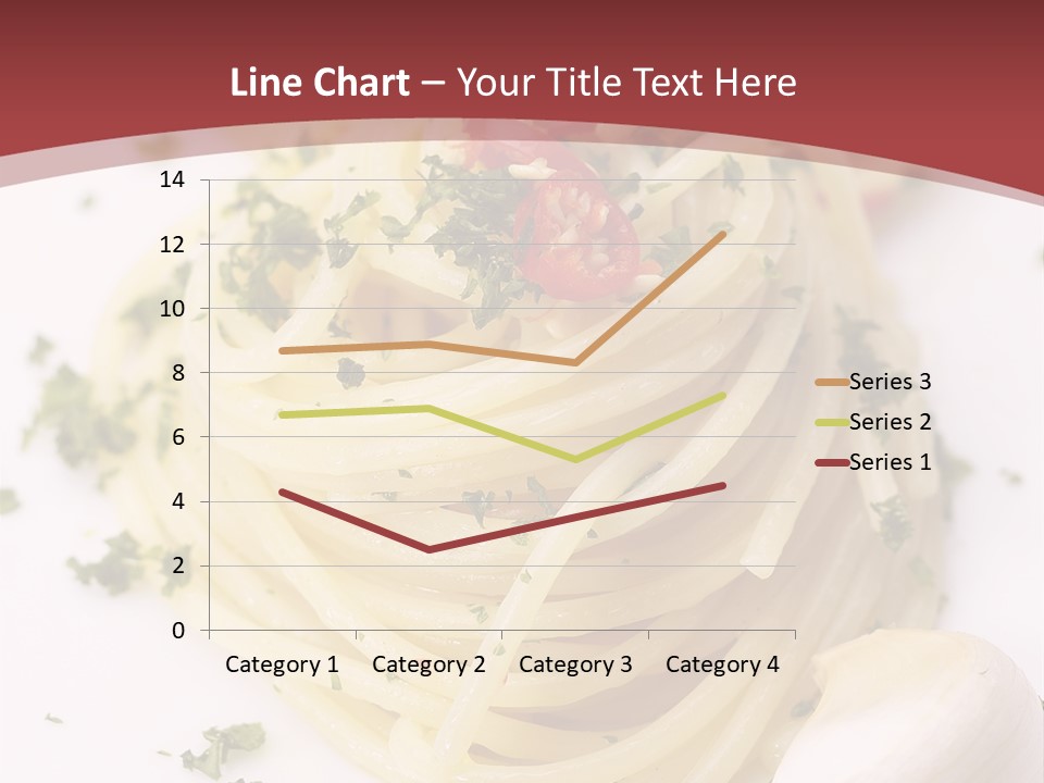Pasta Garlic Olive Oil And Red Chili Pepper Closeup On A White Dish PowerPoint Template