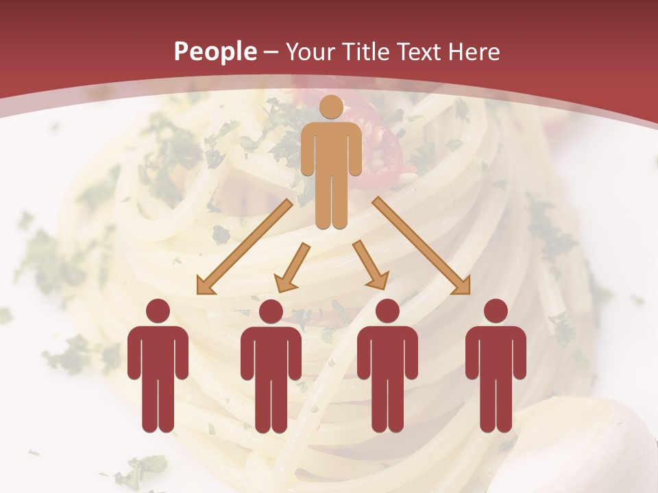 Pasta Garlic Olive Oil And Red Chili Pepper Closeup On A White Dish PowerPoint Template