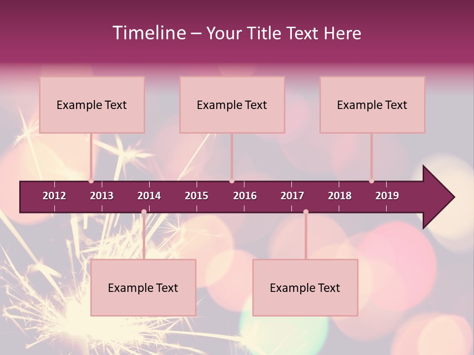 Holiday Sparkler And Colorful Lights PowerPoint Template