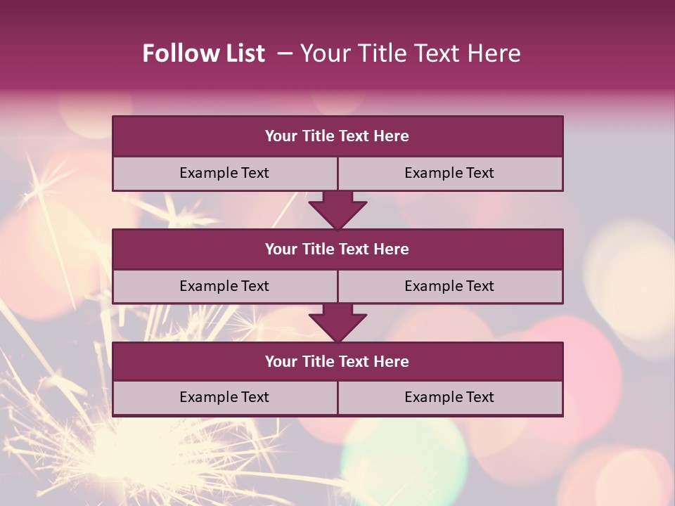 Holiday Sparkler And Colorful Lights PowerPoint Template