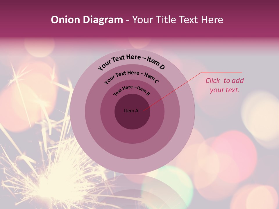 Holiday Sparkler And Colorful Lights PowerPoint Template