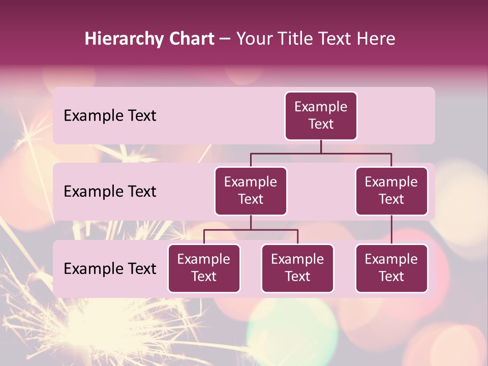 Holiday Sparkler And Colorful Lights PowerPoint Template