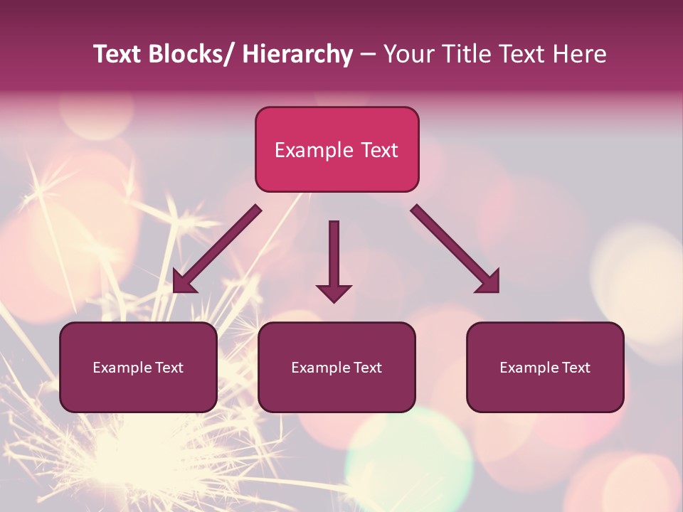 Holiday Sparkler And Colorful Lights PowerPoint Template