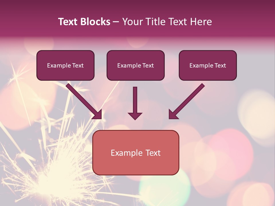 Holiday Sparkler And Colorful Lights PowerPoint Template