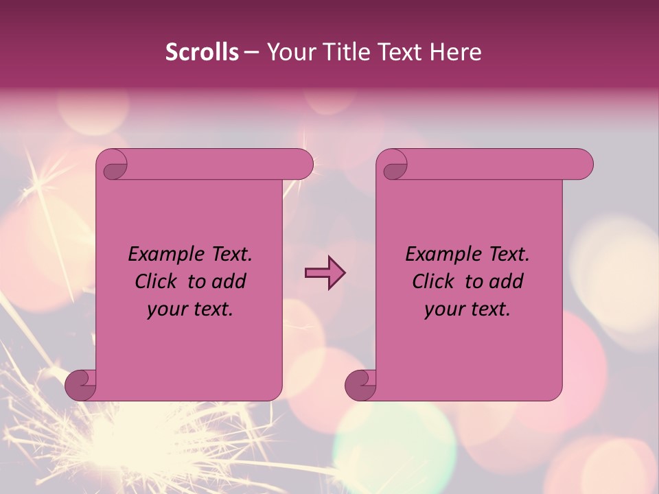 Holiday Sparkler And Colorful Lights PowerPoint Template