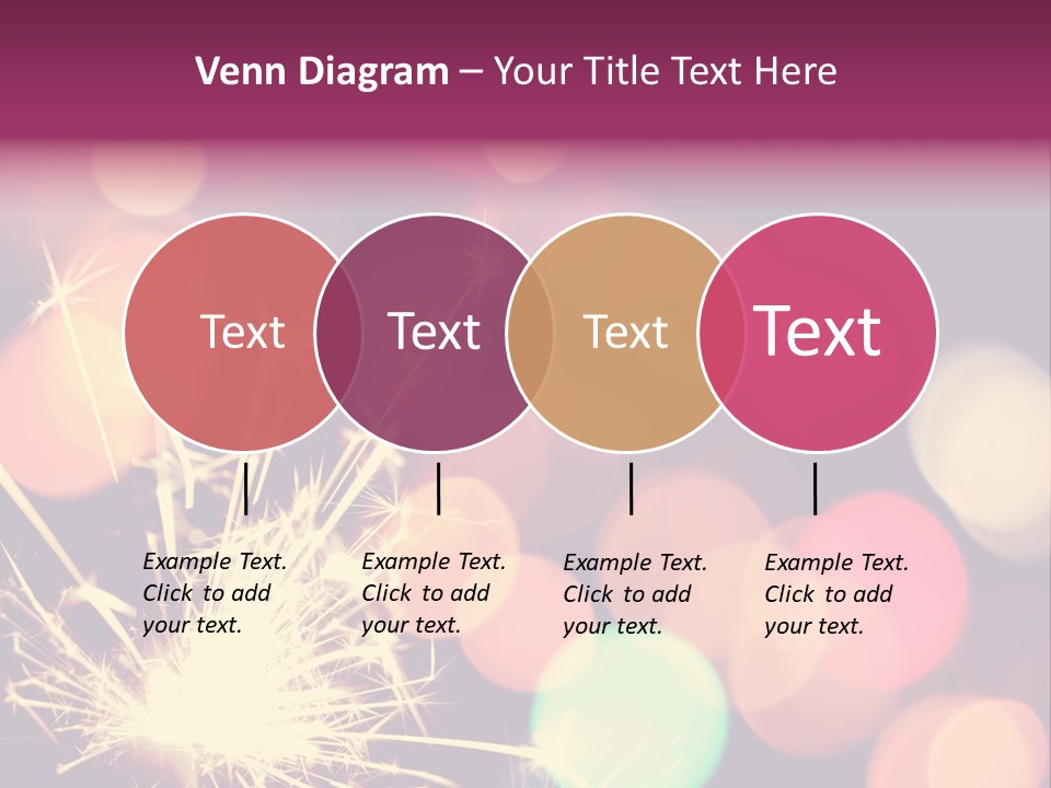 Holiday Sparkler And Colorful Lights PowerPoint Template