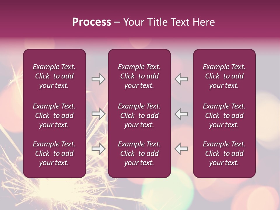 Holiday Sparkler And Colorful Lights PowerPoint Template