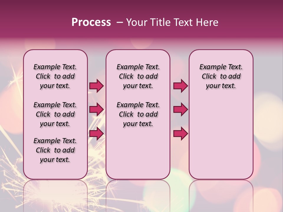 Holiday Sparkler And Colorful Lights PowerPoint Template