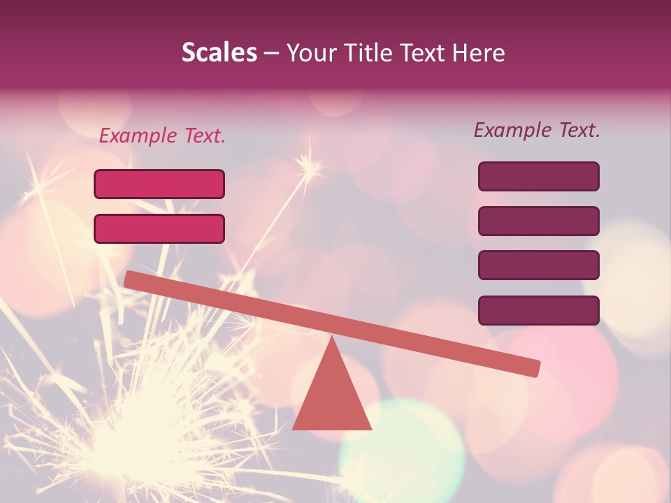 Holiday Sparkler And Colorful Lights PowerPoint Template