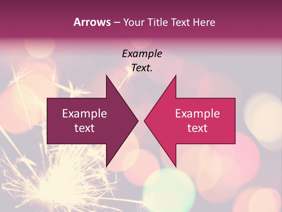 Holiday Sparkler And Colorful Lights PowerPoint Template