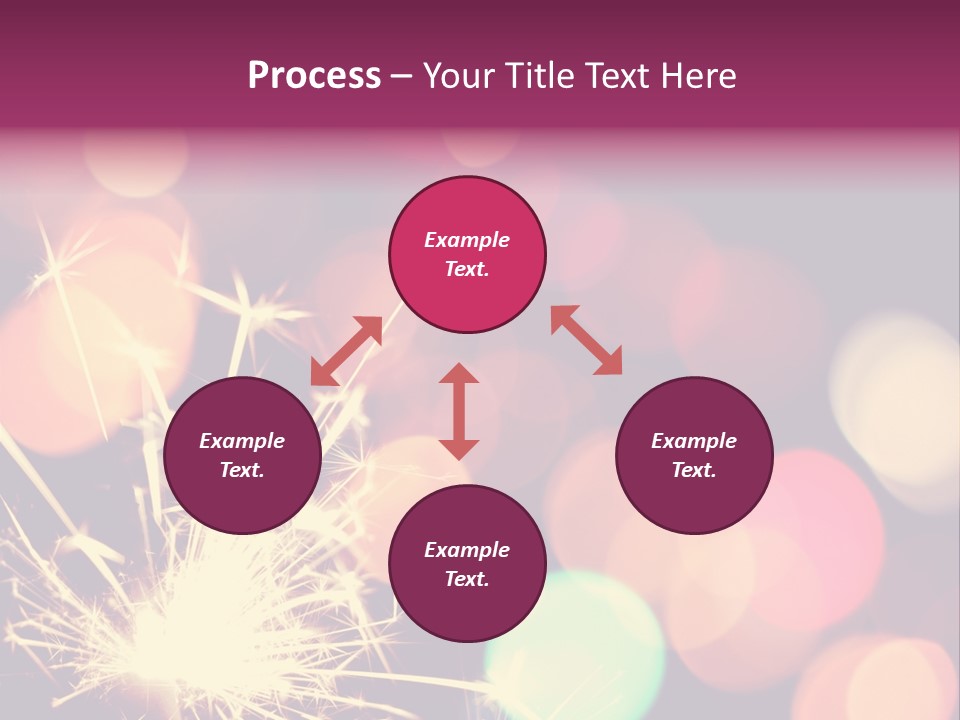 Holiday Sparkler And Colorful Lights PowerPoint Template