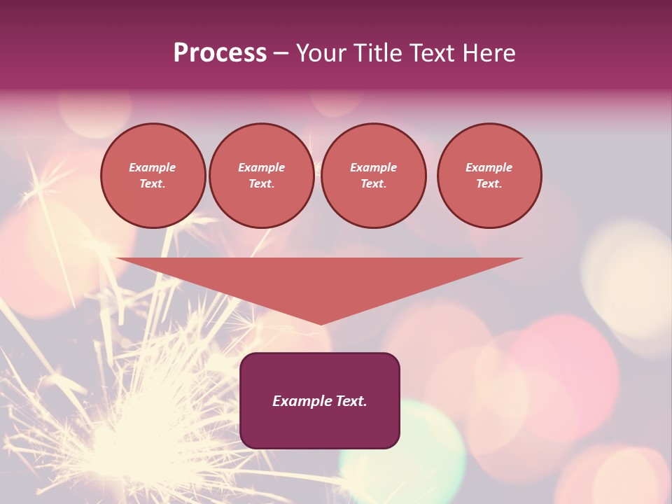 Holiday Sparkler And Colorful Lights PowerPoint Template