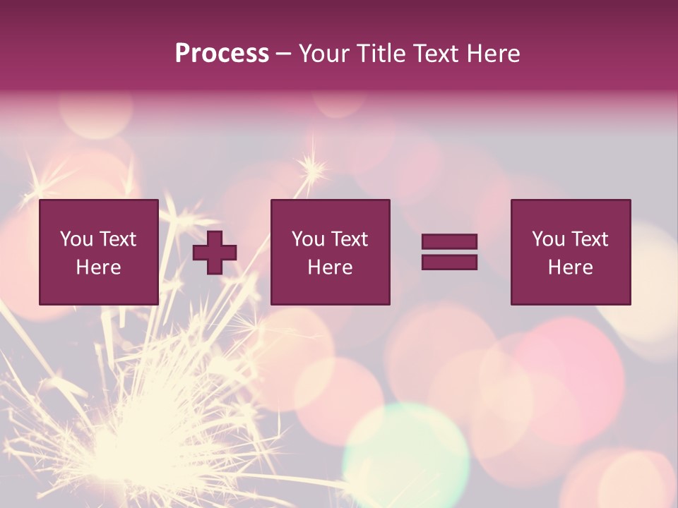 Holiday Sparkler And Colorful Lights PowerPoint Template