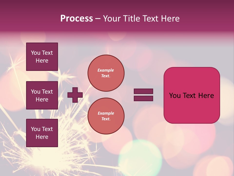 Holiday Sparkler And Colorful Lights PowerPoint Template