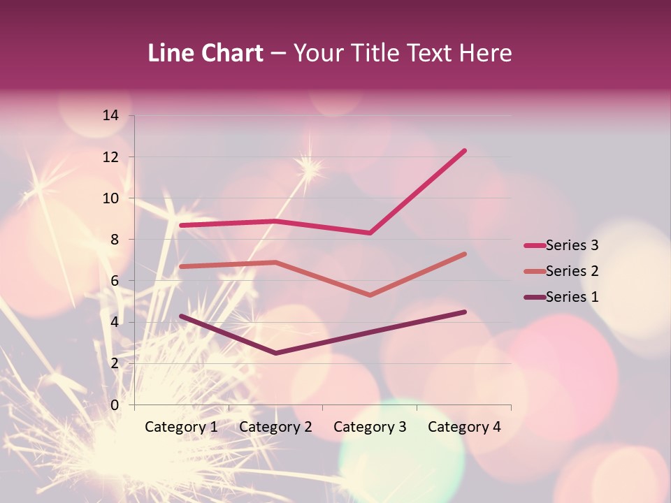 Holiday Sparkler And Colorful Lights PowerPoint Template