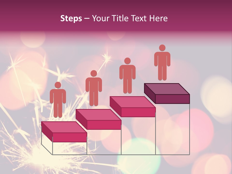 Holiday Sparkler And Colorful Lights PowerPoint Template