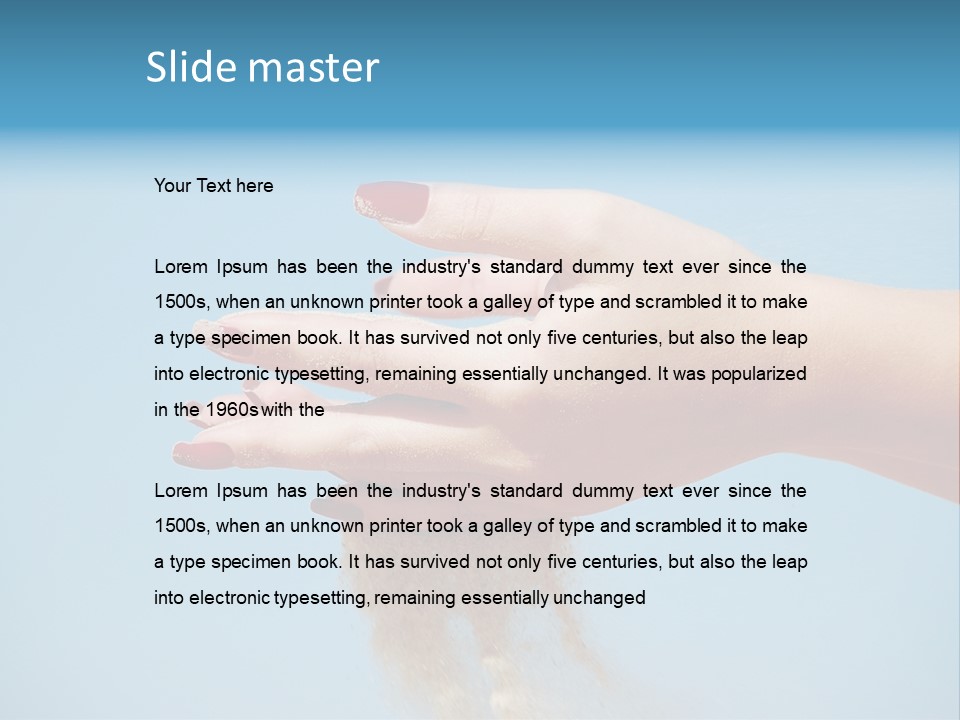 Beautiful Woman Hands PowerPoint Template