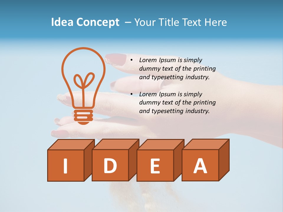 Beautiful Woman Hands PowerPoint Template