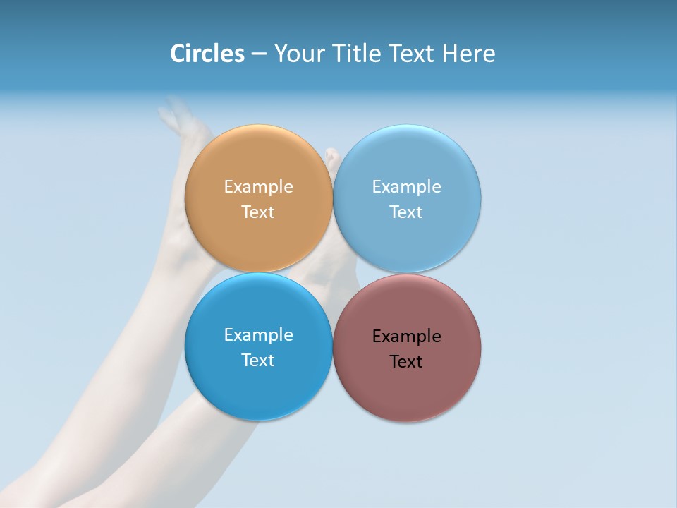 Close-Up Of Slim Legs Of Female Over Blue Sky Enjoying Summer PowerPoint Template