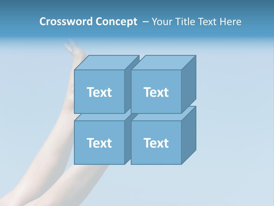 Close-Up Of Slim Legs Of Female Over Blue Sky Enjoying Summer PowerPoint Template