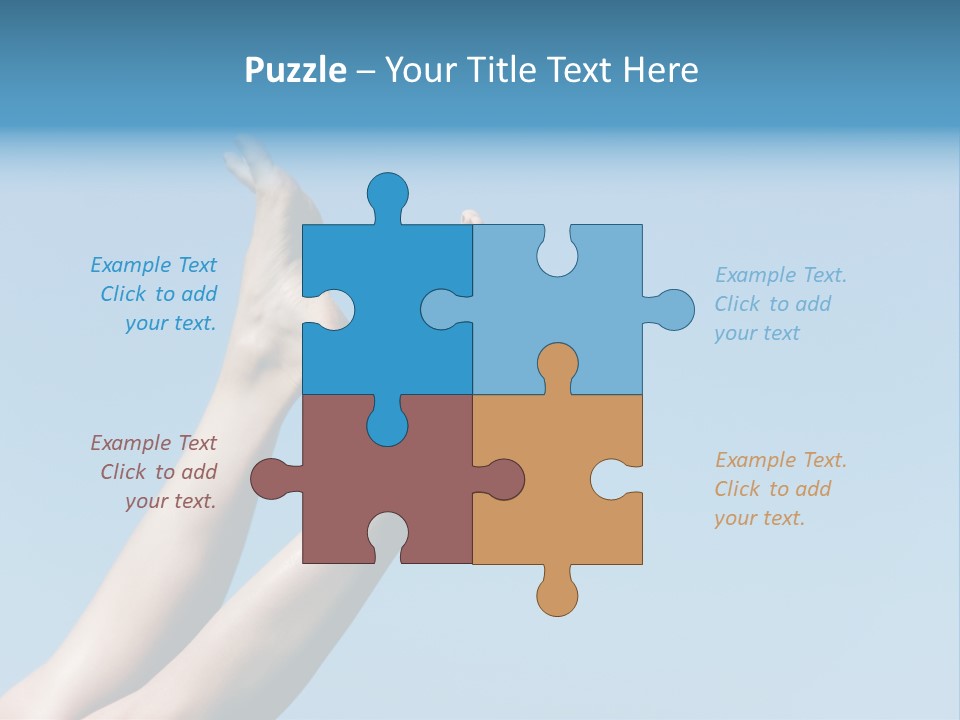 Close-Up Of Slim Legs Of Female Over Blue Sky Enjoying Summer PowerPoint Template