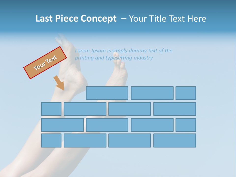 Close-Up Of Slim Legs Of Female Over Blue Sky Enjoying Summer PowerPoint Template