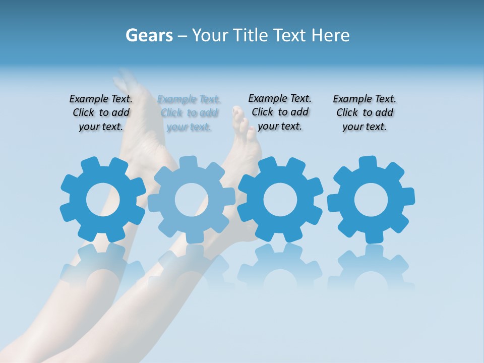 Close-Up Of Slim Legs Of Female Over Blue Sky Enjoying Summer PowerPoint Template