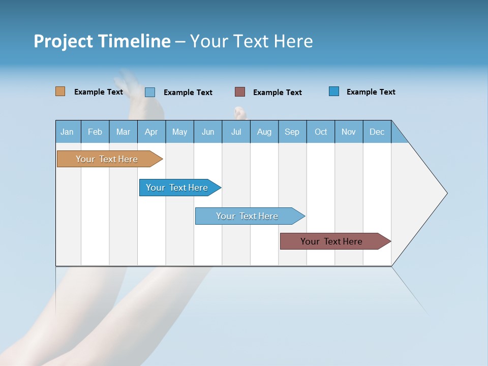 Close-Up Of Slim Legs Of Female Over Blue Sky Enjoying Summer PowerPoint Template
