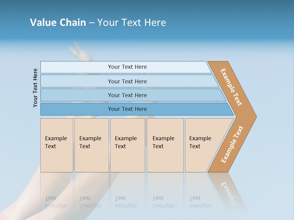 Close-Up Of Slim Legs Of Female Over Blue Sky Enjoying Summer PowerPoint Template
