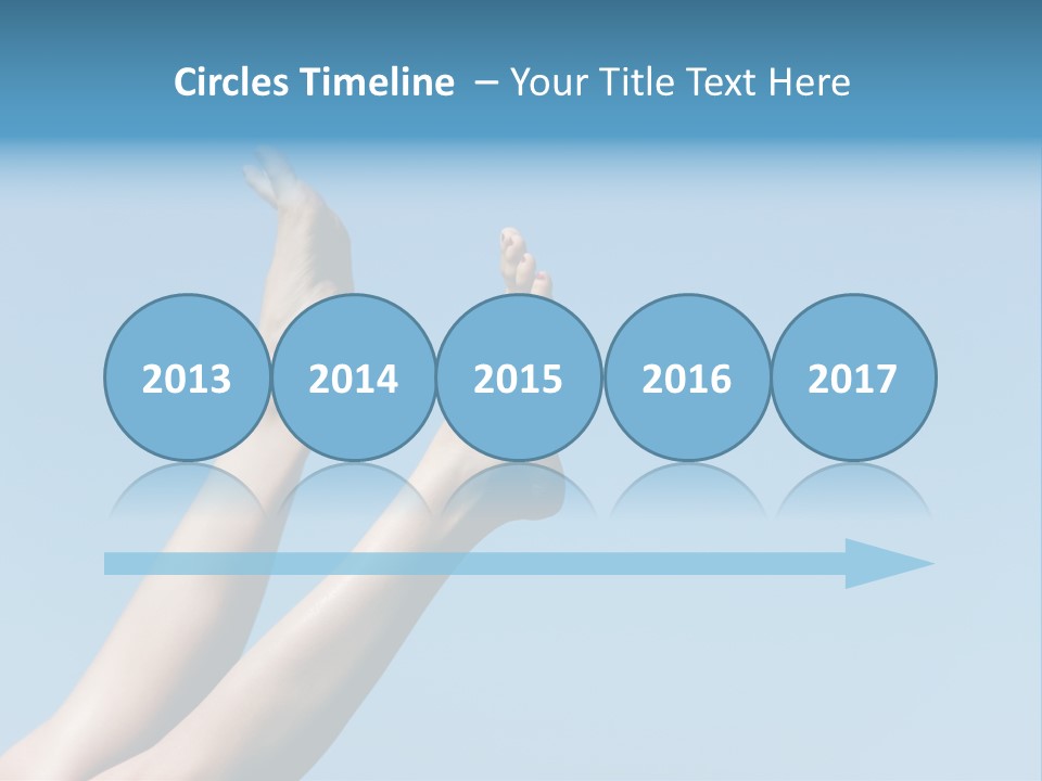 Close-Up Of Slim Legs Of Female Over Blue Sky Enjoying Summer PowerPoint Template