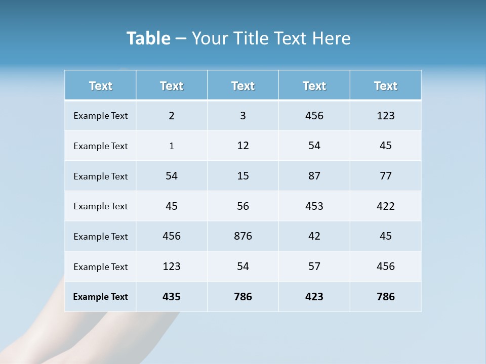 Close-Up Of Slim Legs Of Female Over Blue Sky Enjoying Summer PowerPoint Template