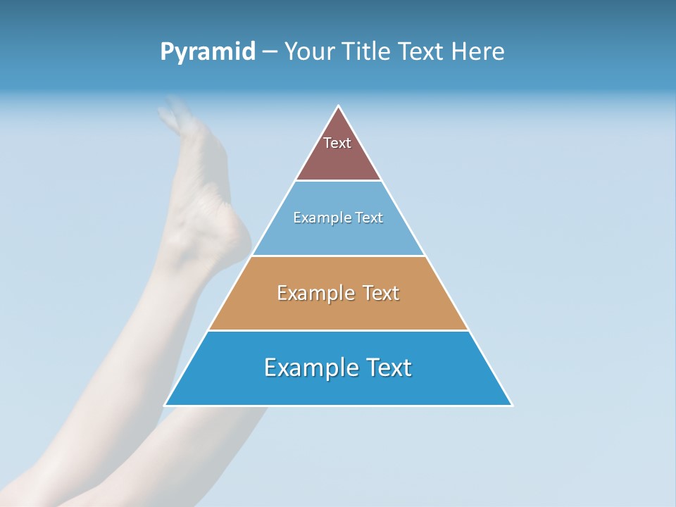 Close-Up Of Slim Legs Of Female Over Blue Sky Enjoying Summer PowerPoint Template