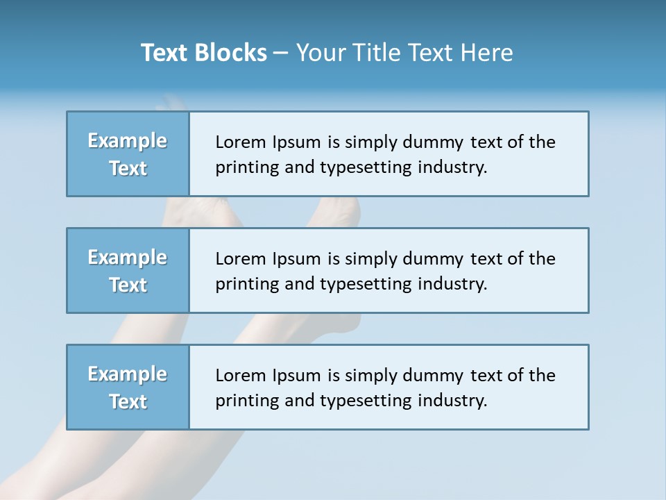 Close-Up Of Slim Legs Of Female Over Blue Sky Enjoying Summer PowerPoint Template