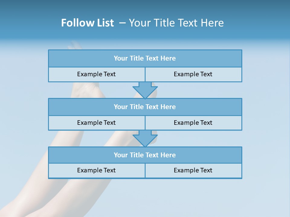 Close-Up Of Slim Legs Of Female Over Blue Sky Enjoying Summer PowerPoint Template