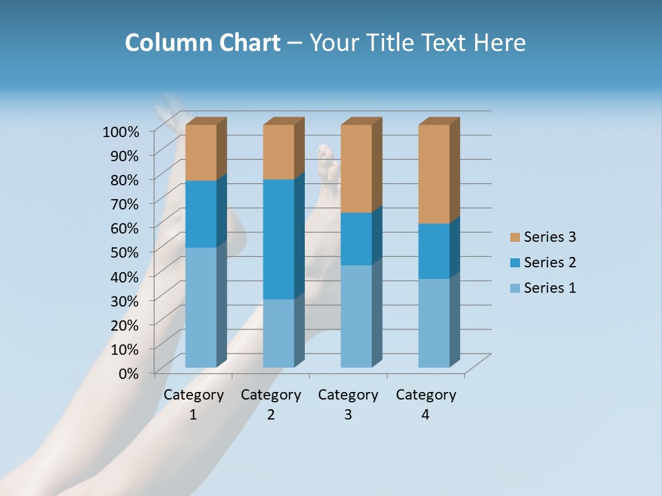 Close-Up Of Slim Legs Of Female Over Blue Sky Enjoying Summer PowerPoint Template