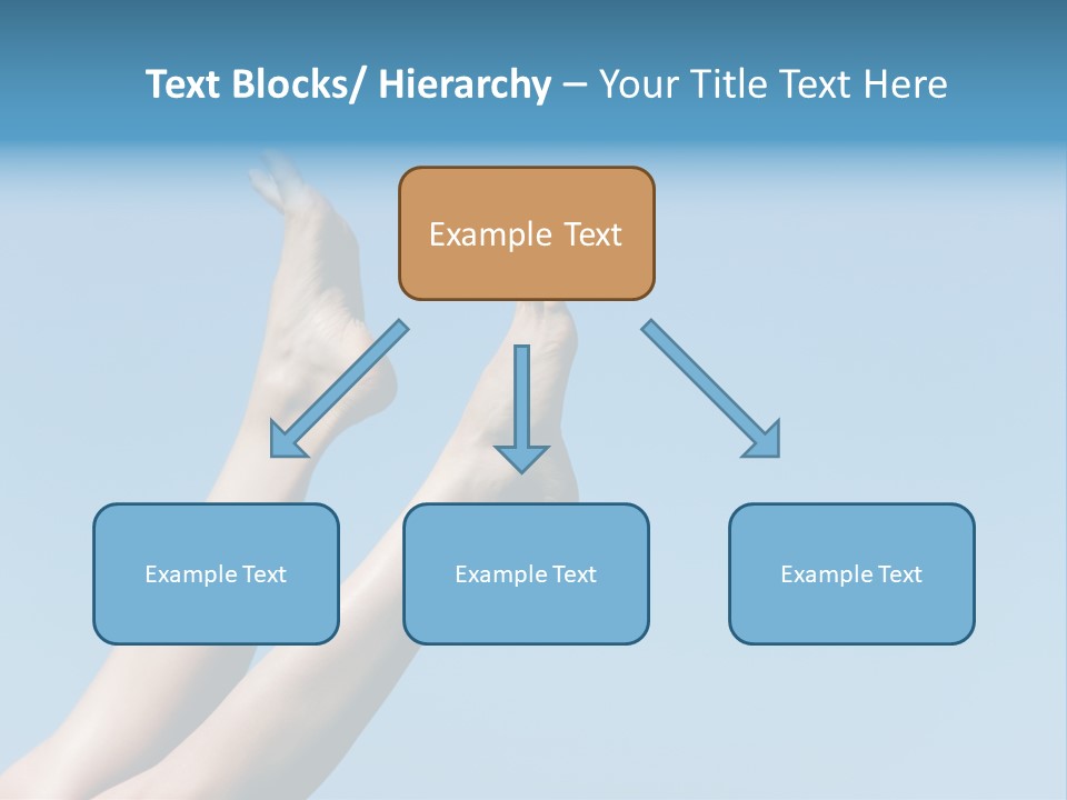 Close-Up Of Slim Legs Of Female Over Blue Sky Enjoying Summer PowerPoint Template