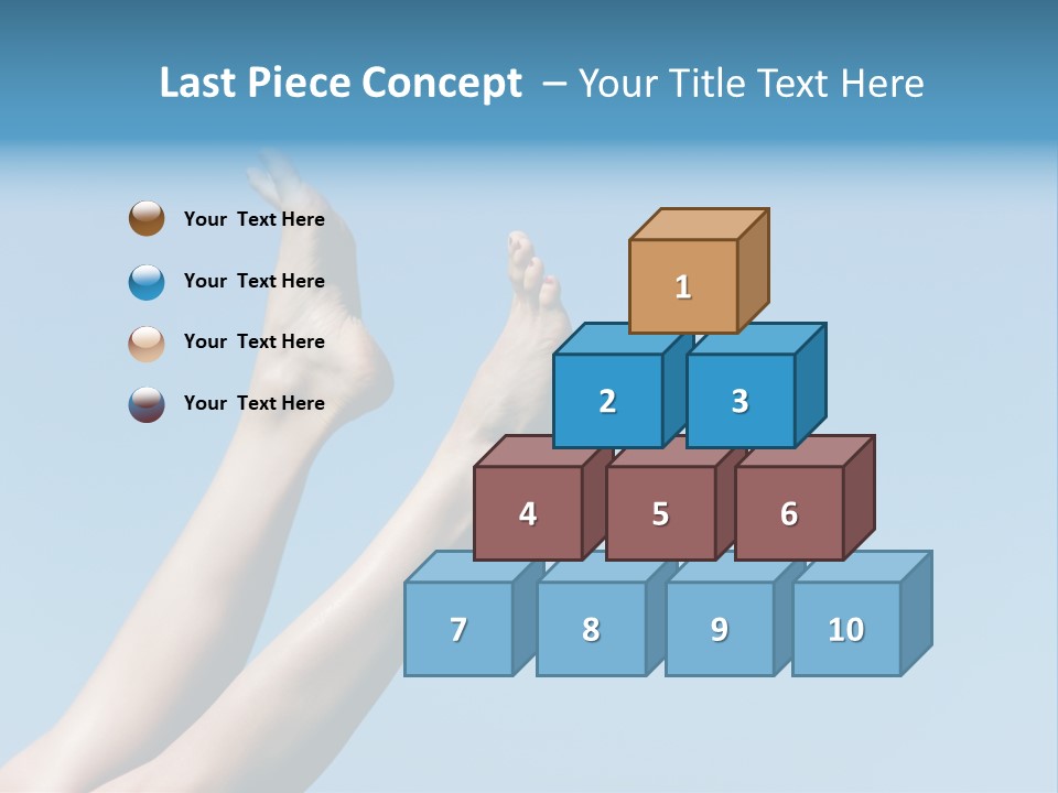 Close-Up Of Slim Legs Of Female Over Blue Sky Enjoying Summer PowerPoint Template