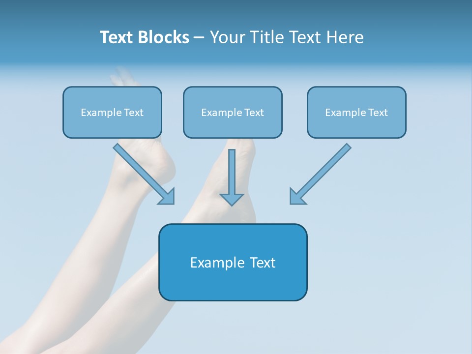 Close-Up Of Slim Legs Of Female Over Blue Sky Enjoying Summer PowerPoint Template